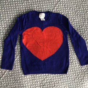 Cute, cozy Crewcuts heart sweater size 6/7